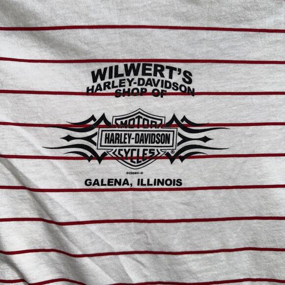 Y2K 2007 Harley Davidson Women’s Striped Illinois Shirt Size Medium - Picture 5 of 5